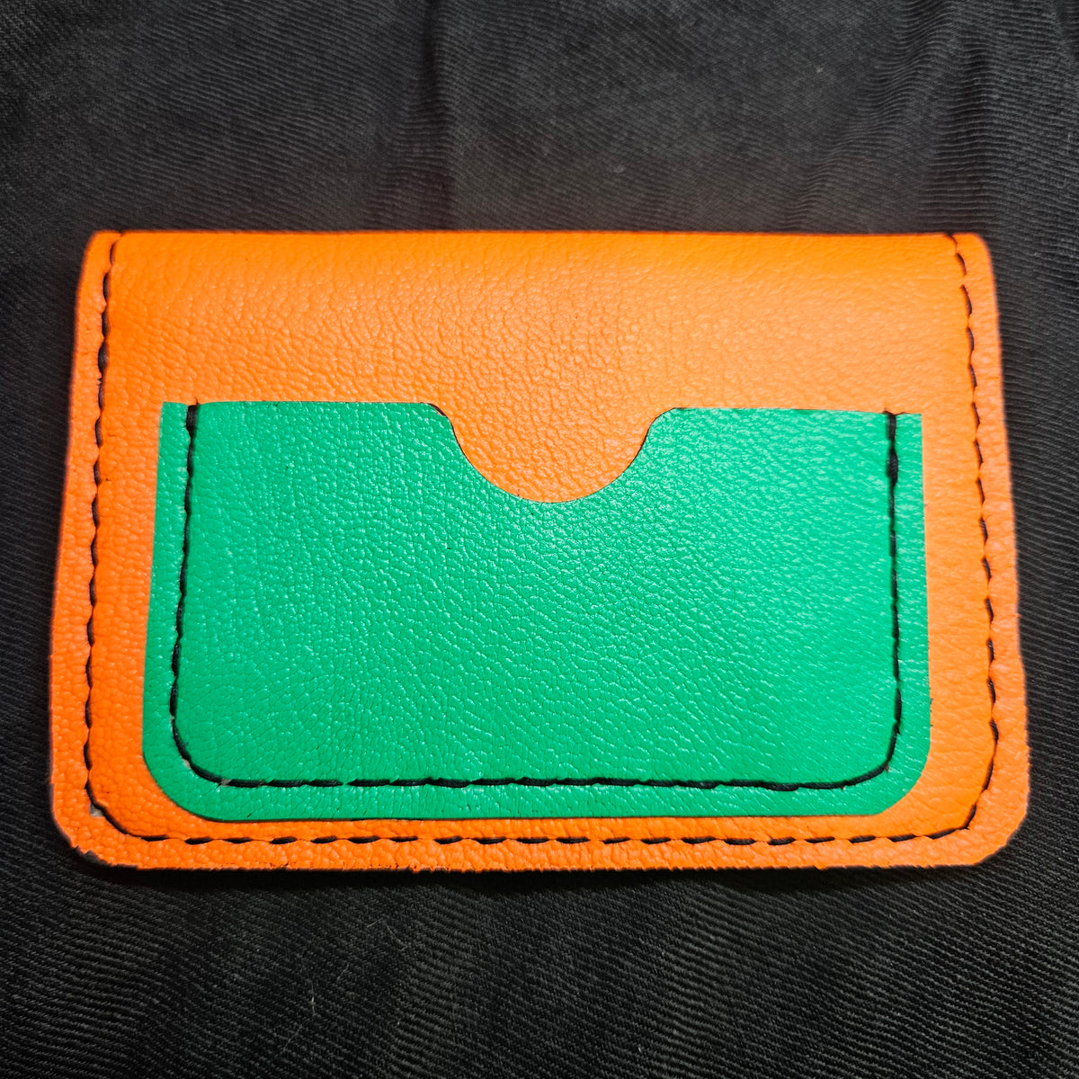 Neon Orange & Green Biker Wallet