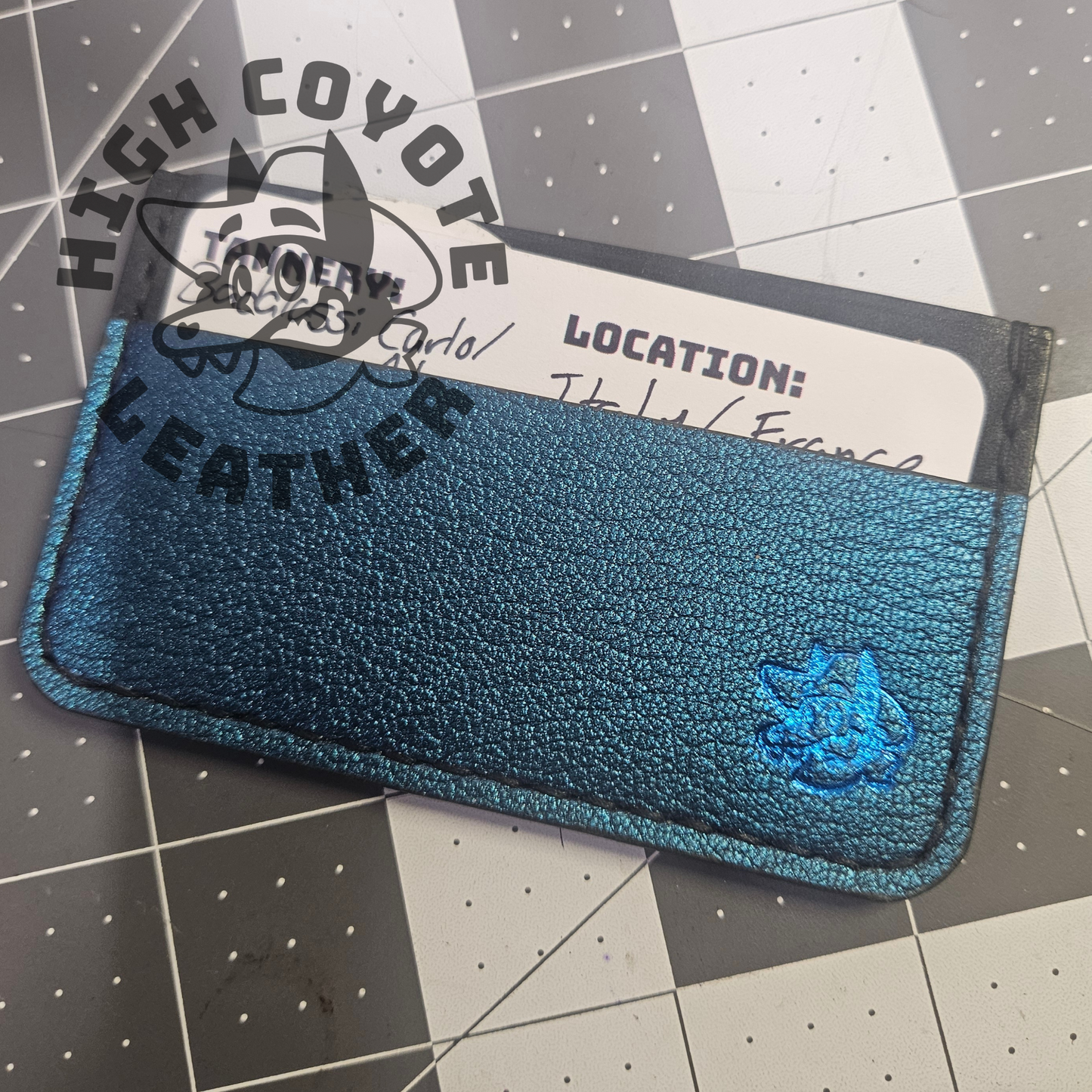 Color Shift Blue Mini Wallet