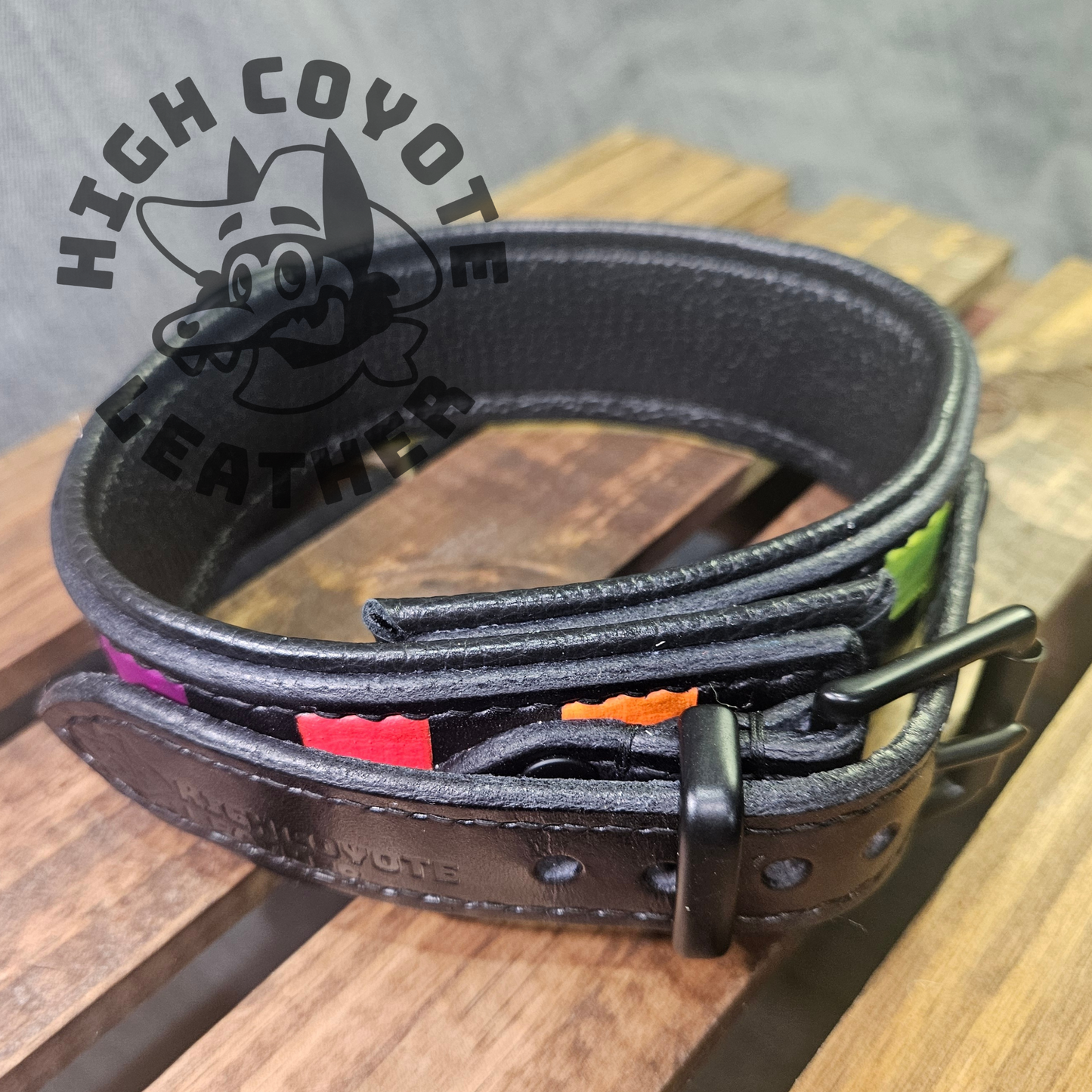 Neon Checkers Collar