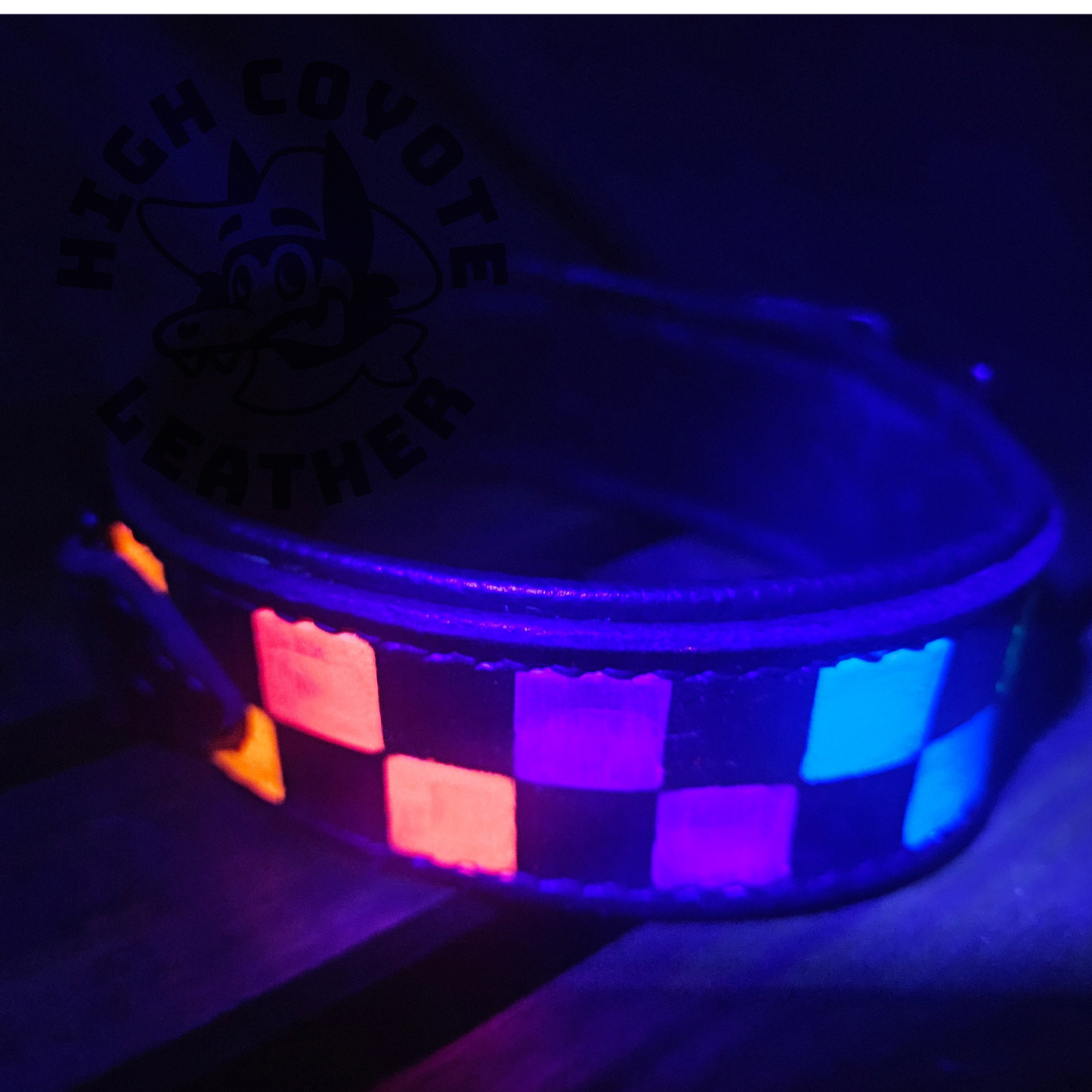 Neon Checkers Collar