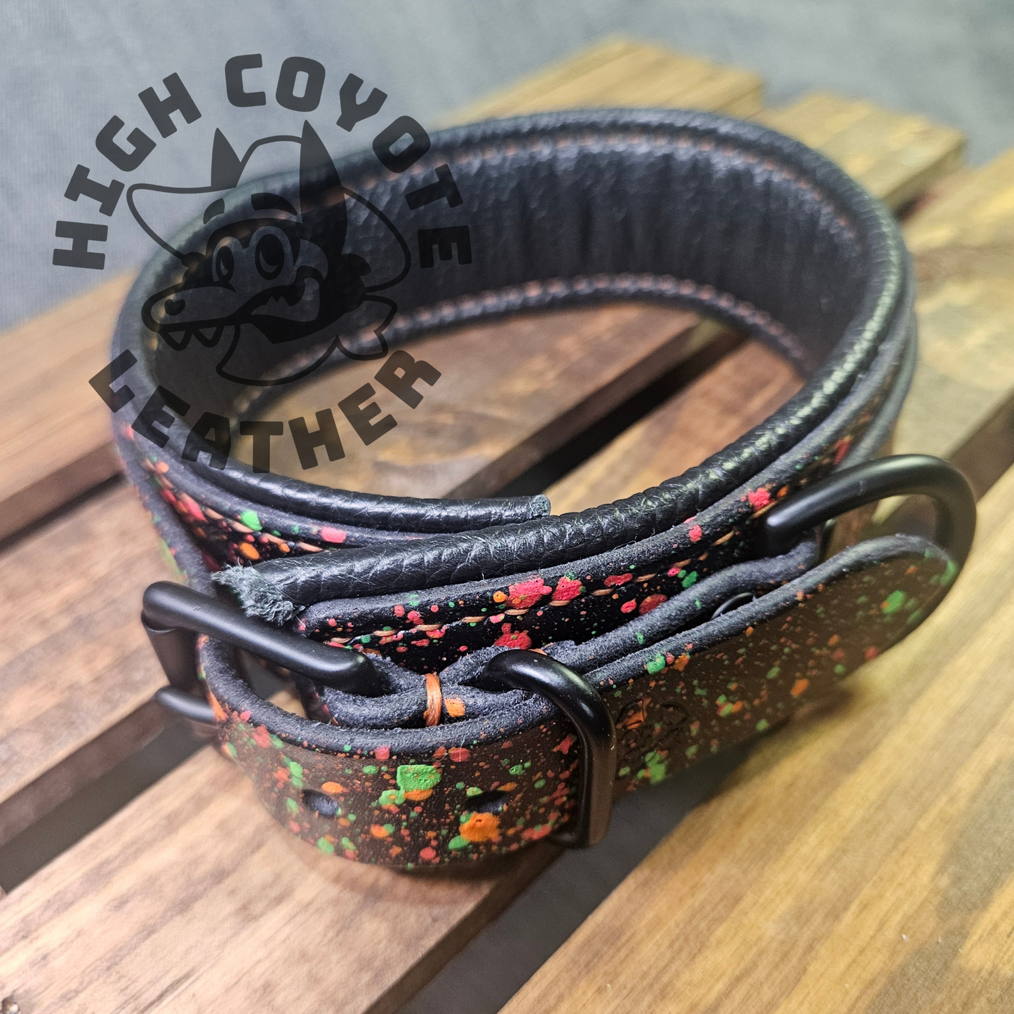 Neon Splatter Harness & Collar