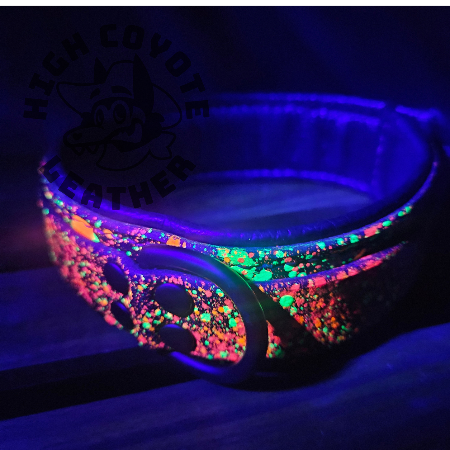 Neon Splatter Harness & Collar