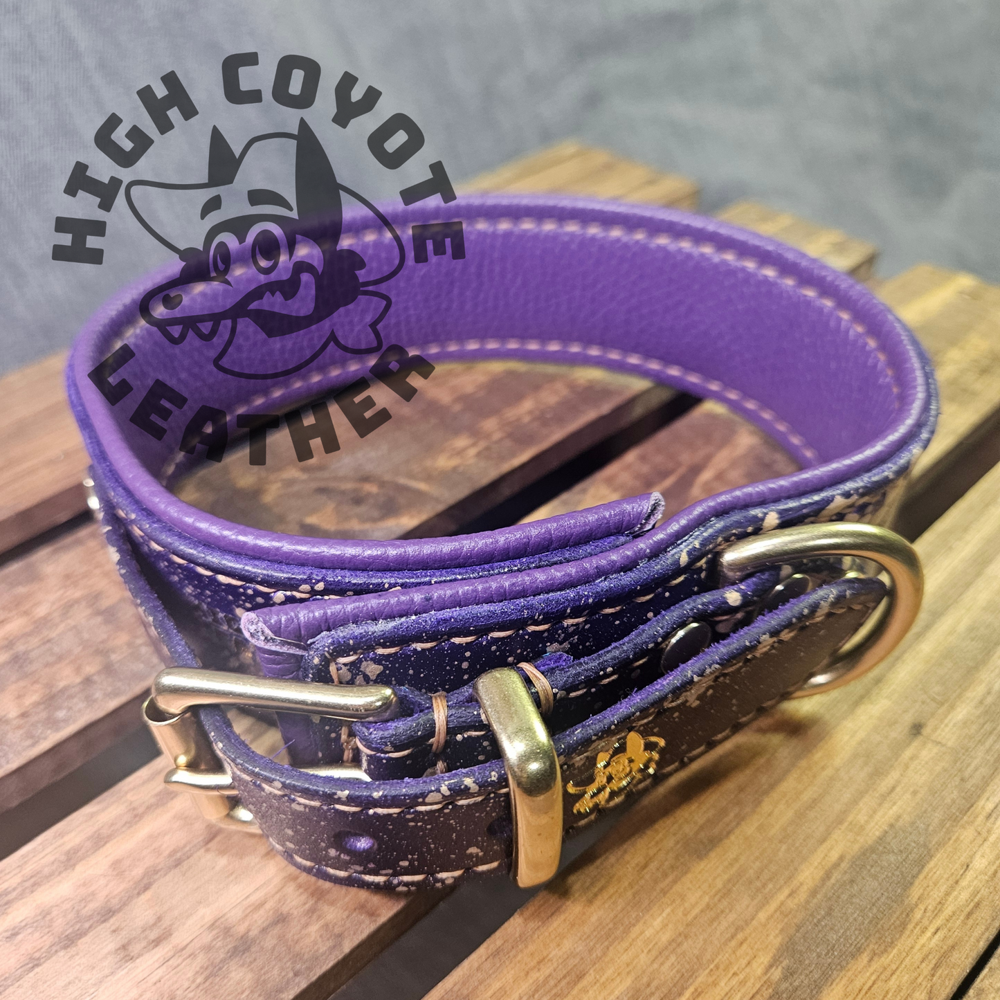 Purple w/ Gold Splatter Collar