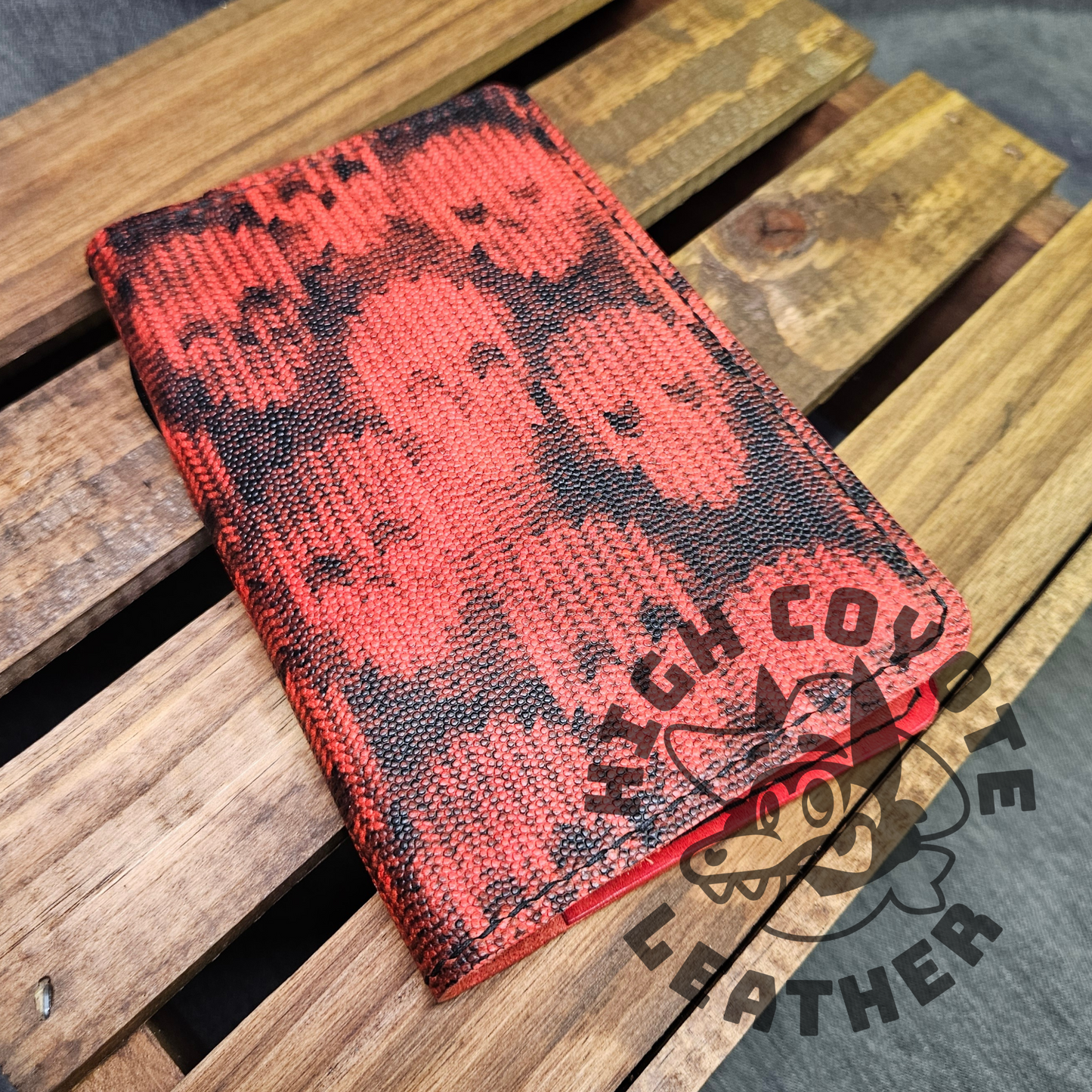 Skulls Red Journal Wallet