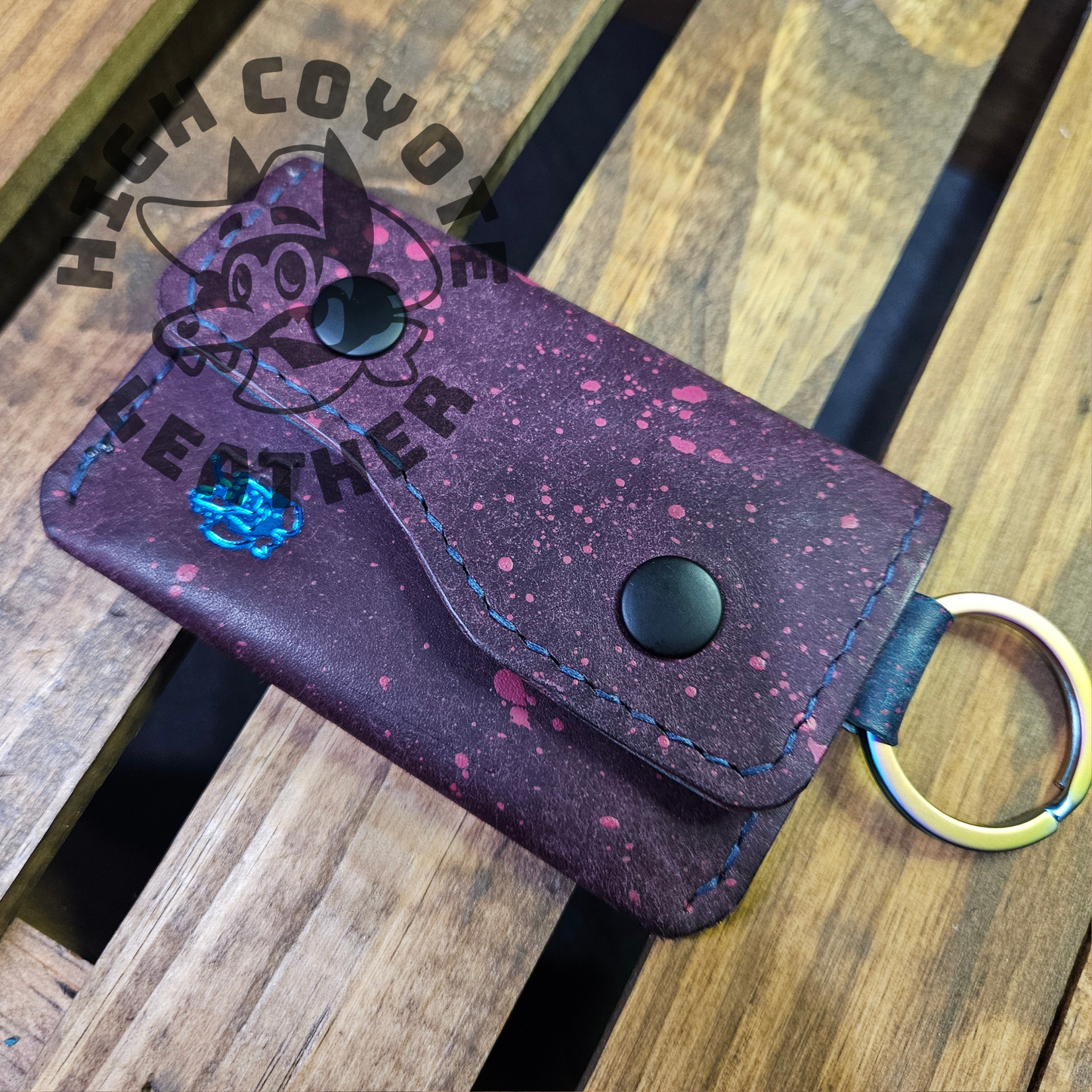 Bi Pride Splatter Keychain Wallet