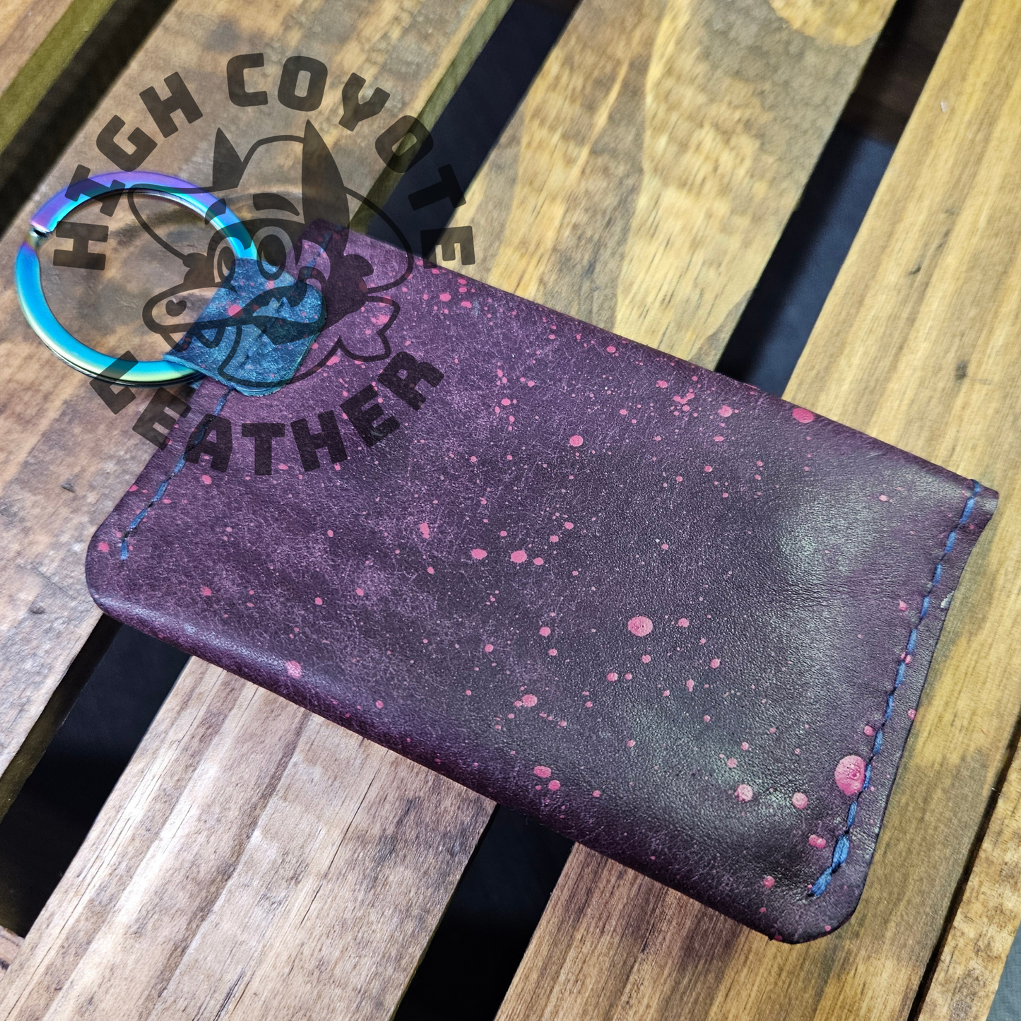 Bi Pride Splatter Keychain Wallet