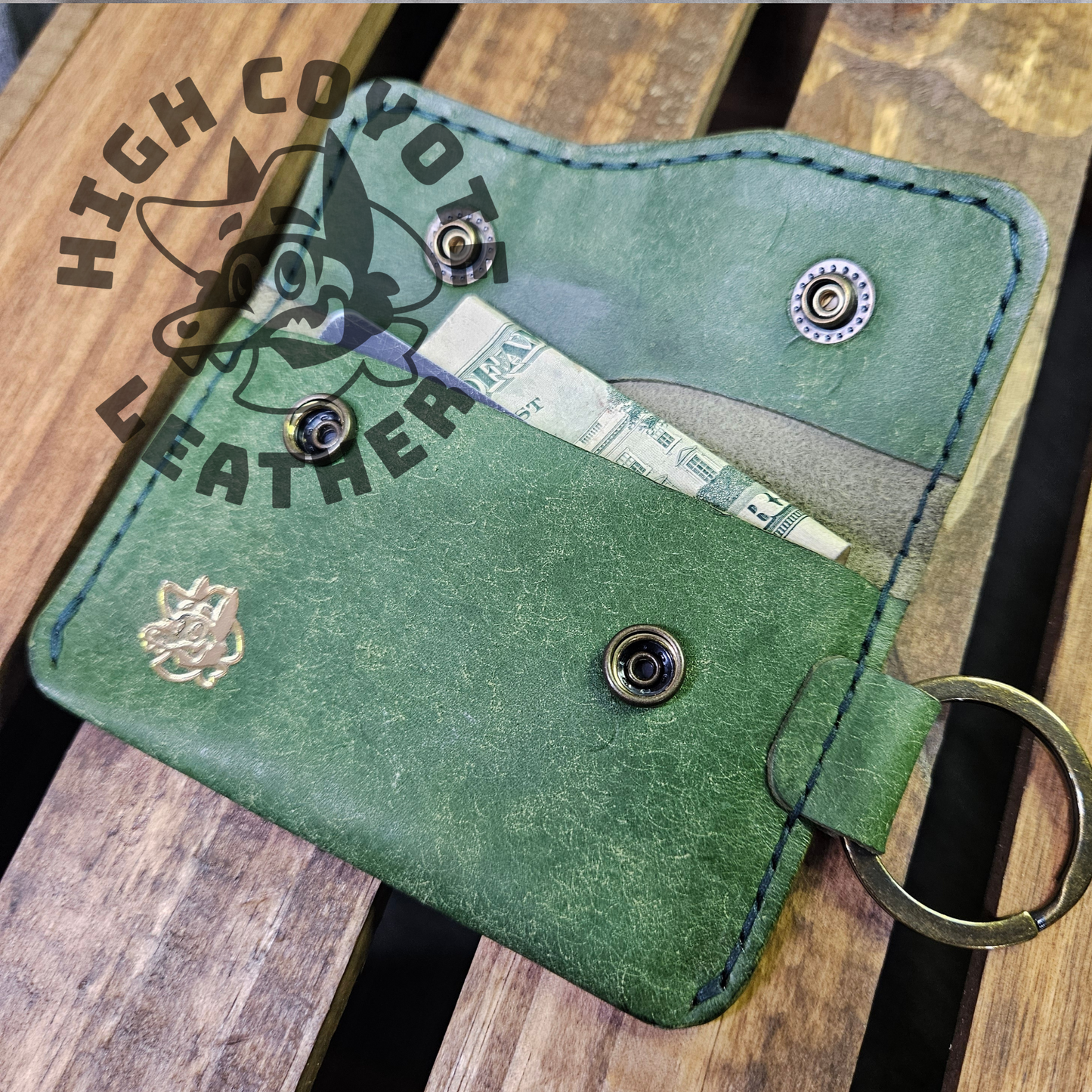 Pueblo Emerald Keychain Wallet