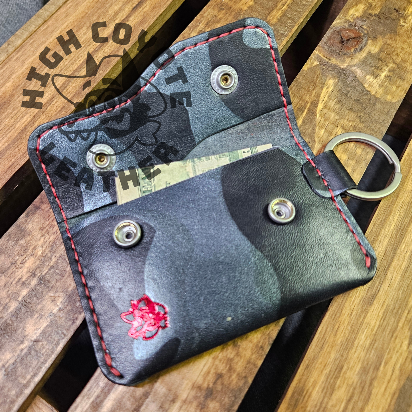Camo Grey Keychain Wallet