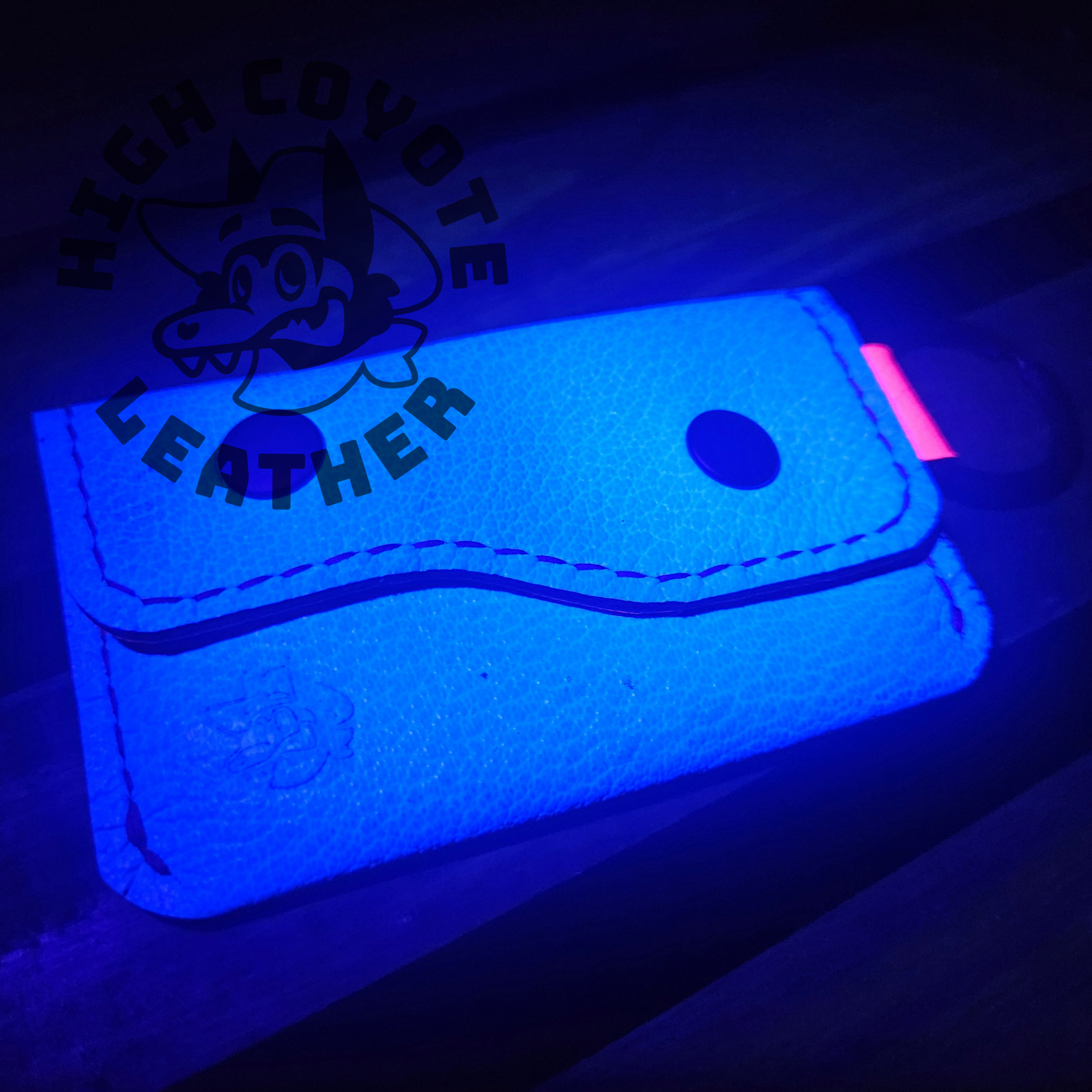 Neon Blue & Pink Keychain Wallet