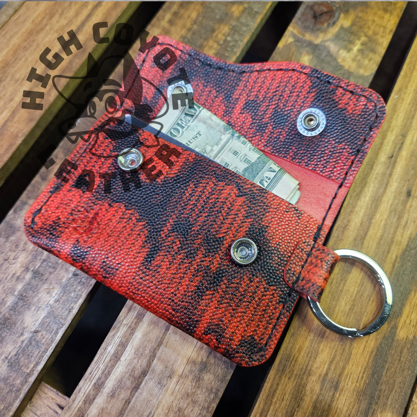 Red Skulls Keychain Wallet