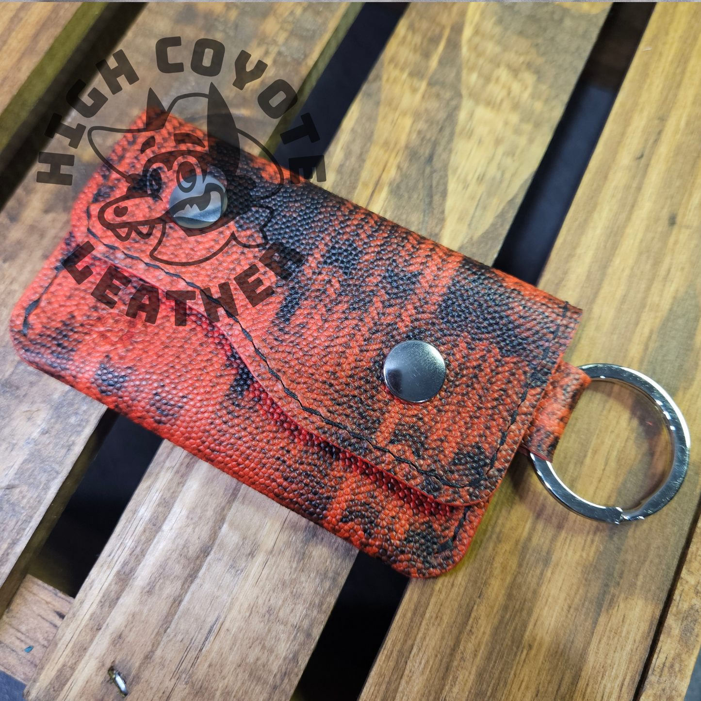Red Skulls Keychain Wallet