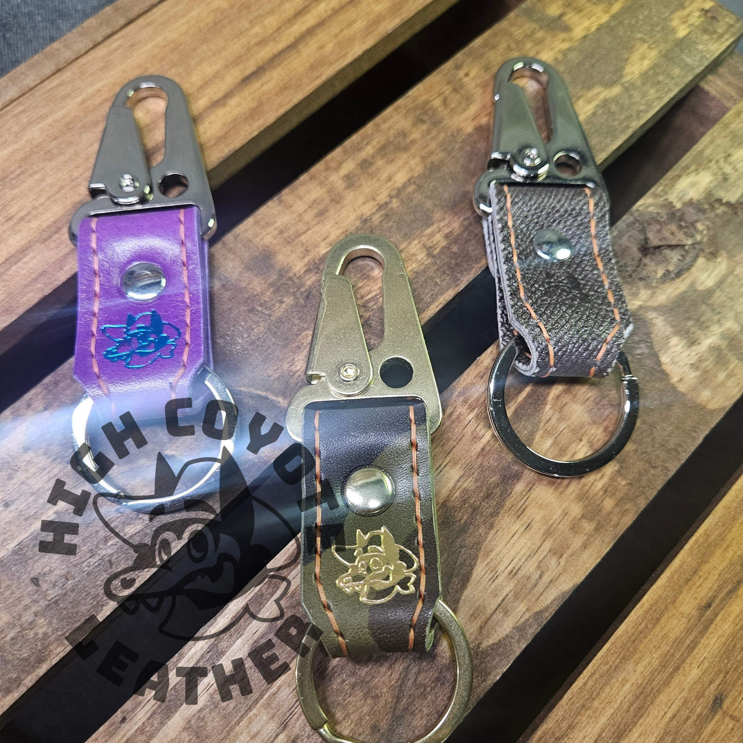 Steel Grey w/ Nickel Hardware Snap Keychain