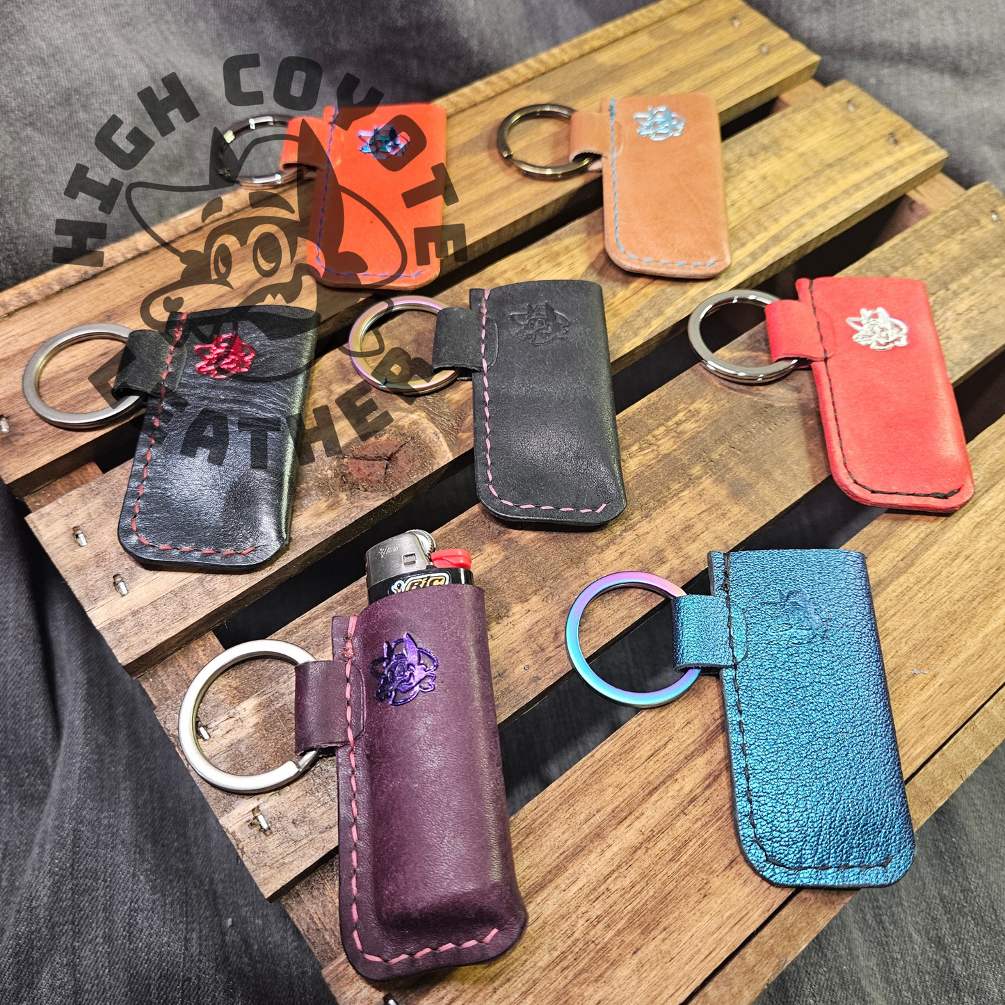 Assorted Lighter Holder Keychains