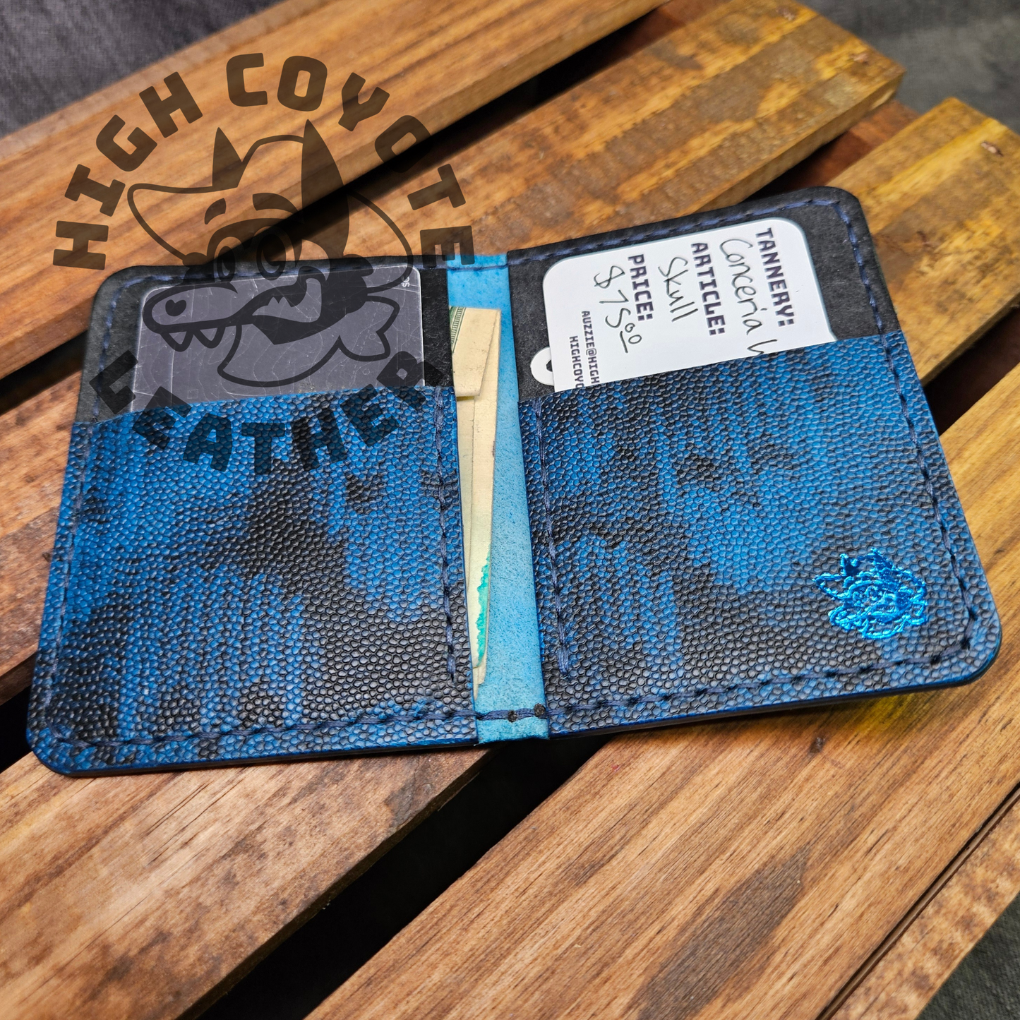 Skulls Blue Mini Bifold
