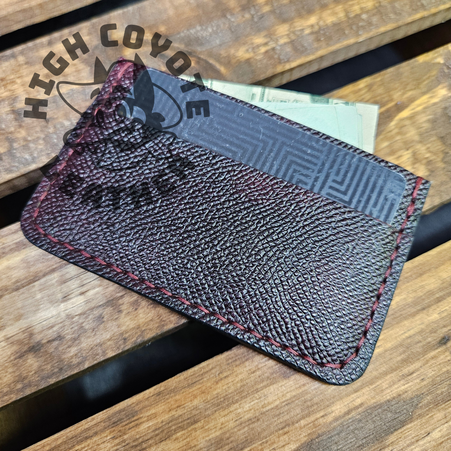 Hatch Museum Calf Bordeaux Mini Wallet