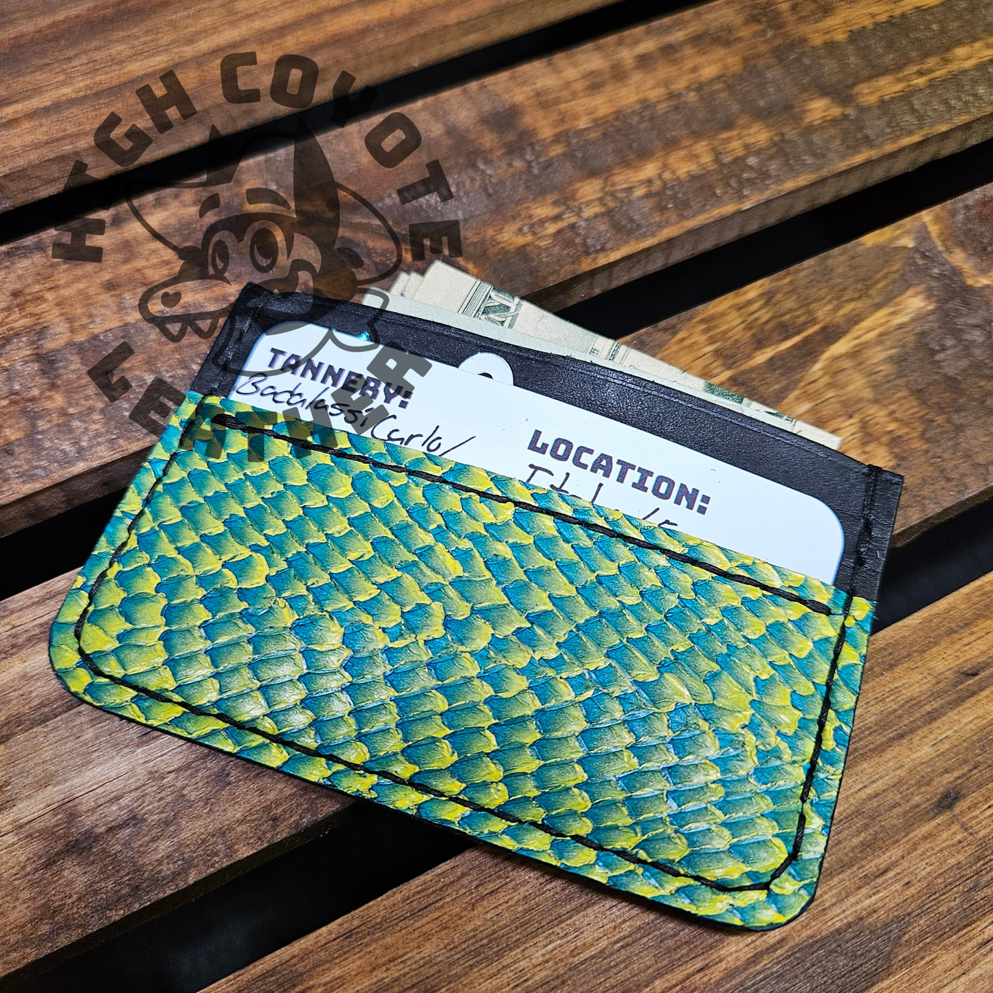 Salmon Leather "Dorado" Mini Wallet