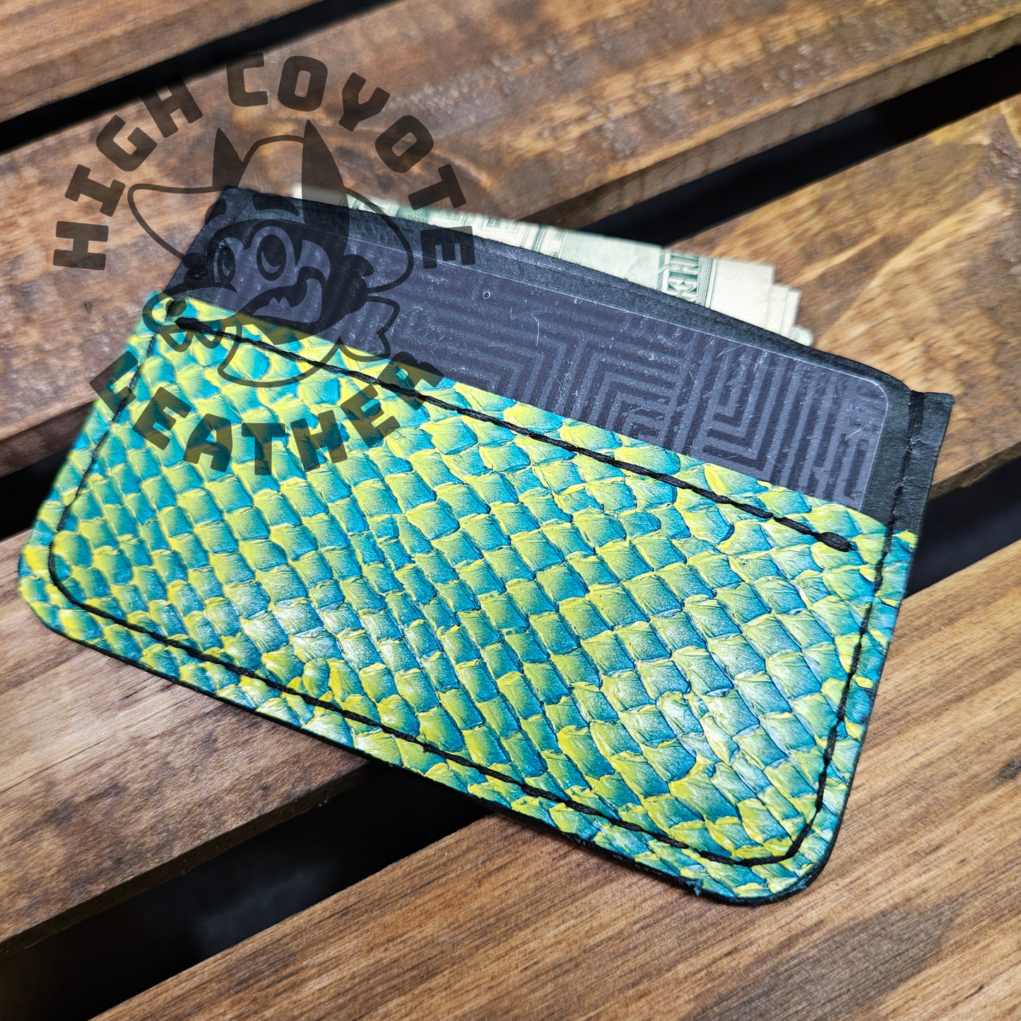 Salmon Leather "Dorado" Mini Wallet