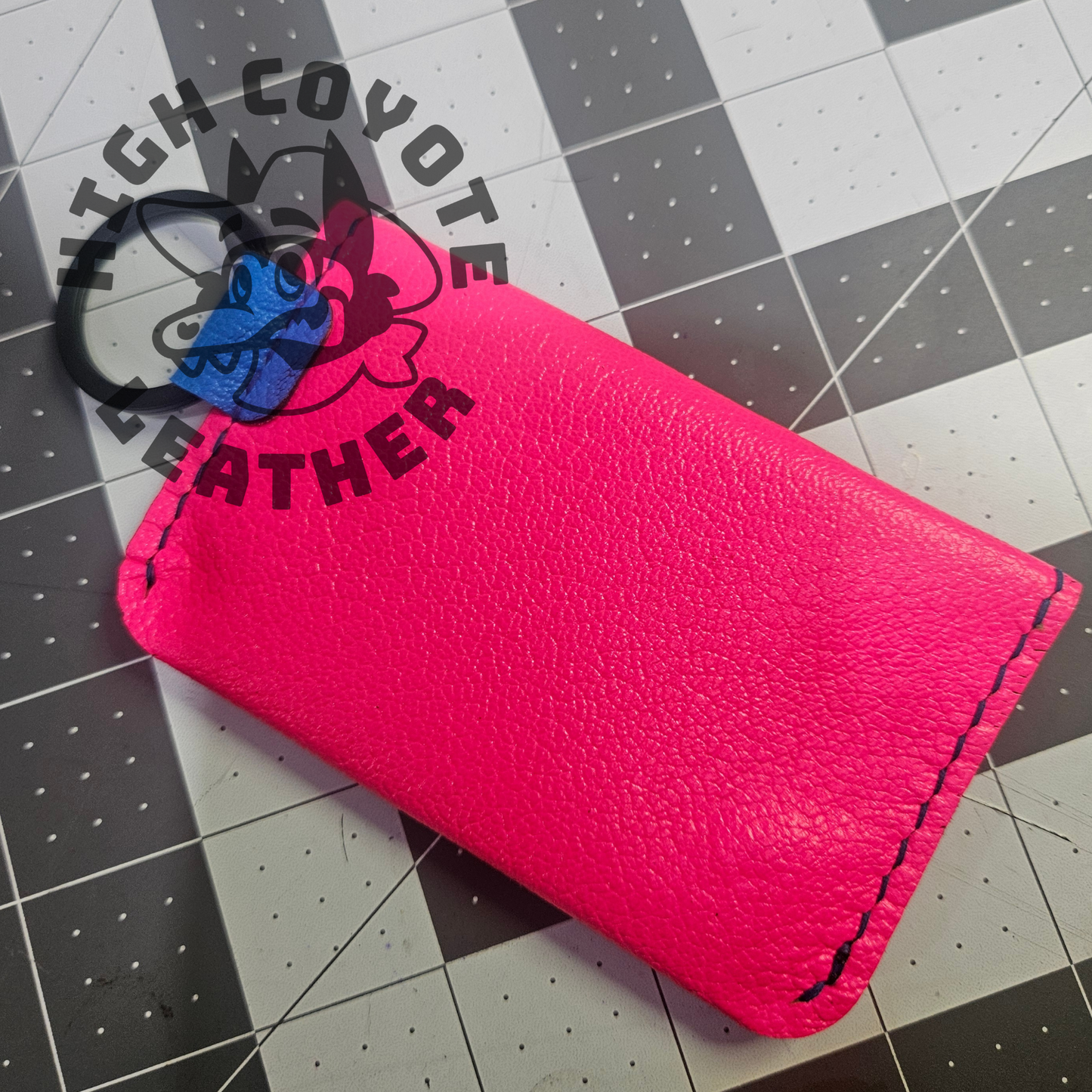 Neon Pink & Blue Keychain Wallet