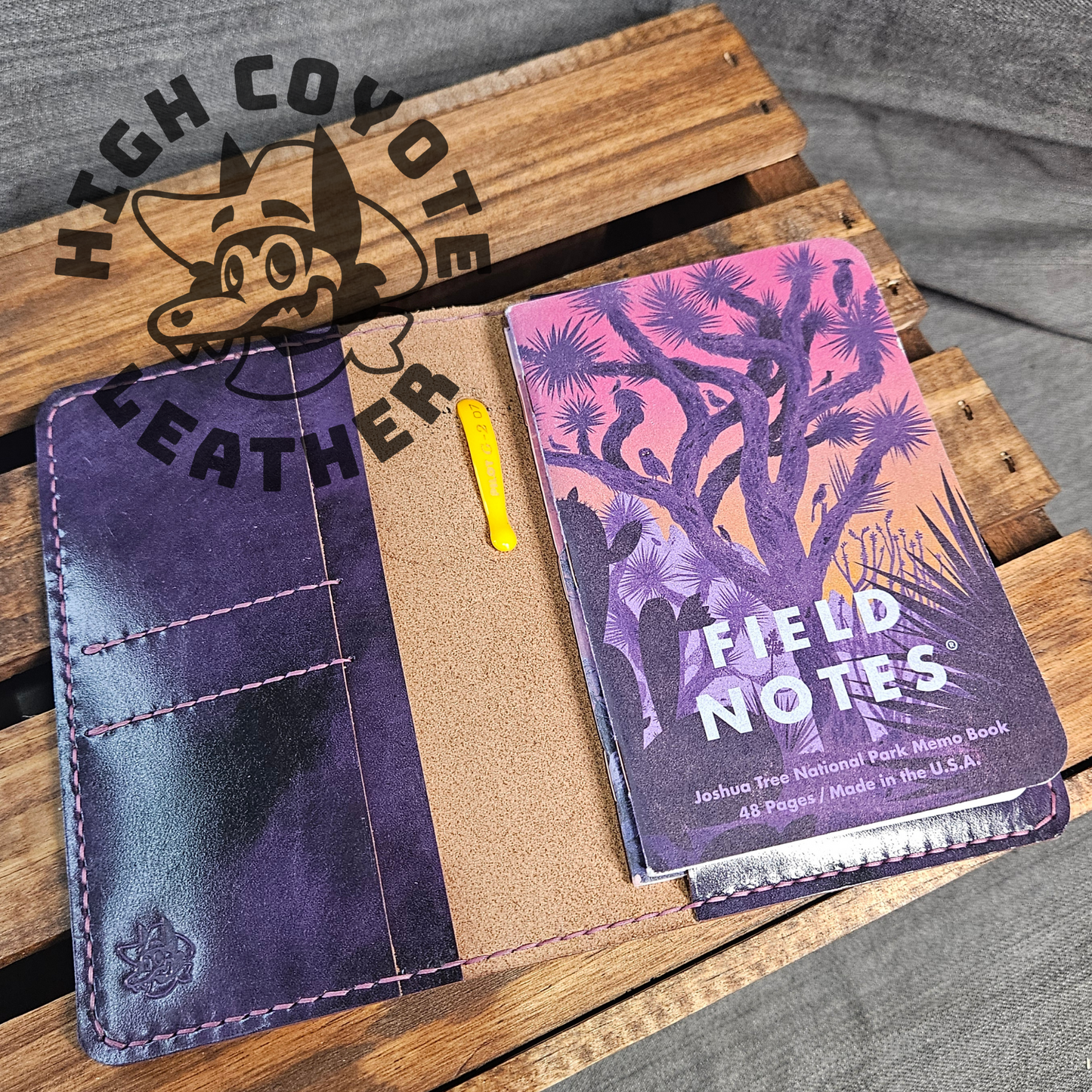 Purple Drum Dyed Wallet Journal