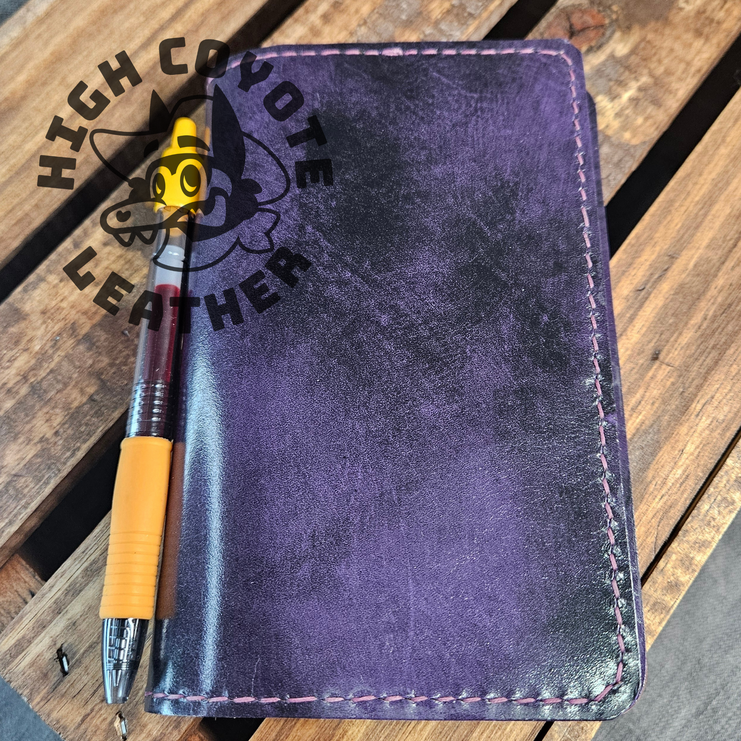 Purple Drum Dyed Wallet Journal