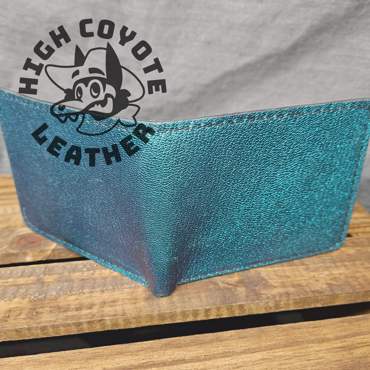 Color Shift Candy Blue Deluxe Leather Bifold