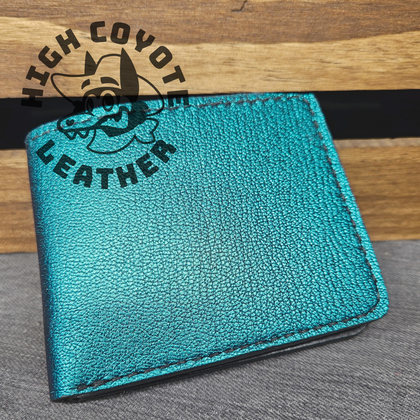 Color Shift Candy Blue Deluxe Leather Bifold