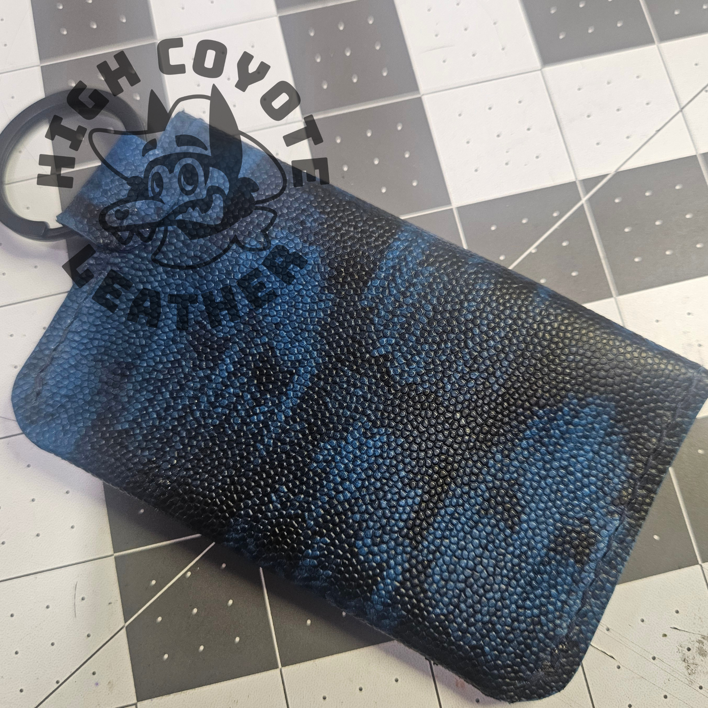Blue Skulls Keychain Wallet