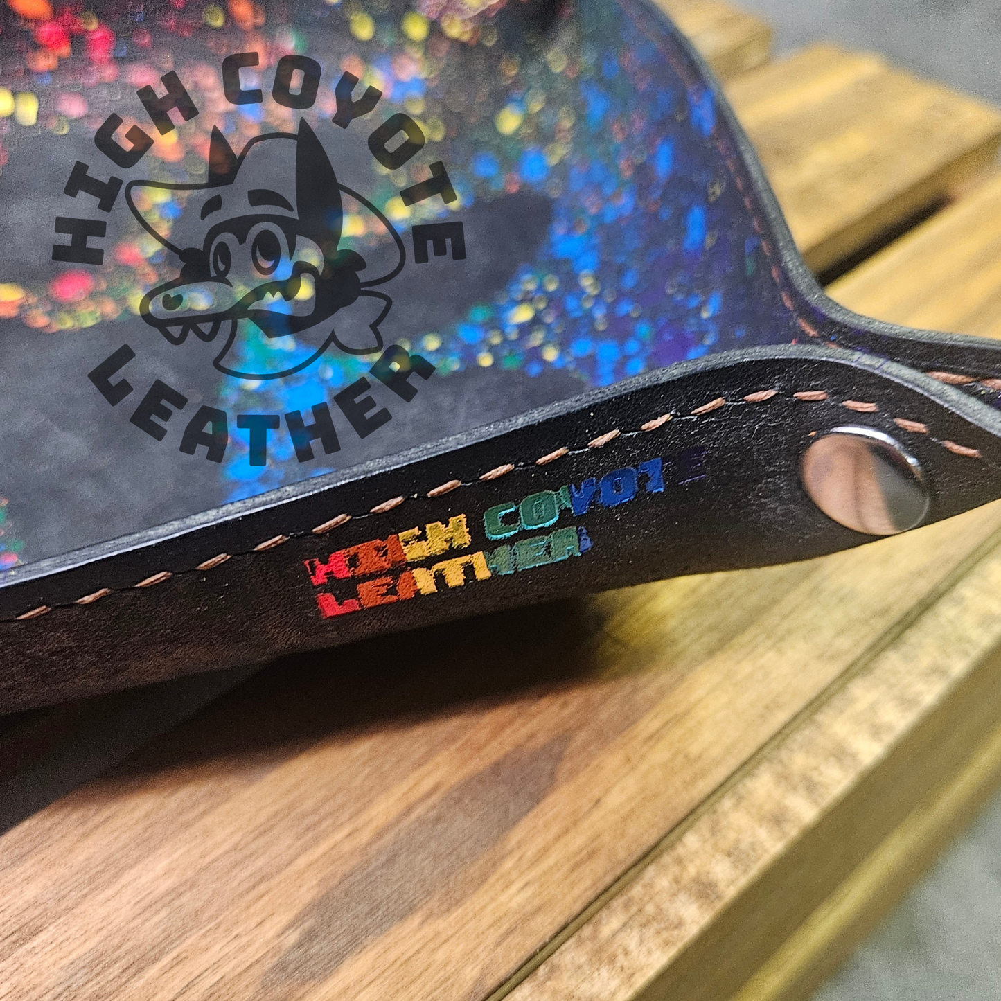 Rainbow Paw Print Splatter Valet Tray