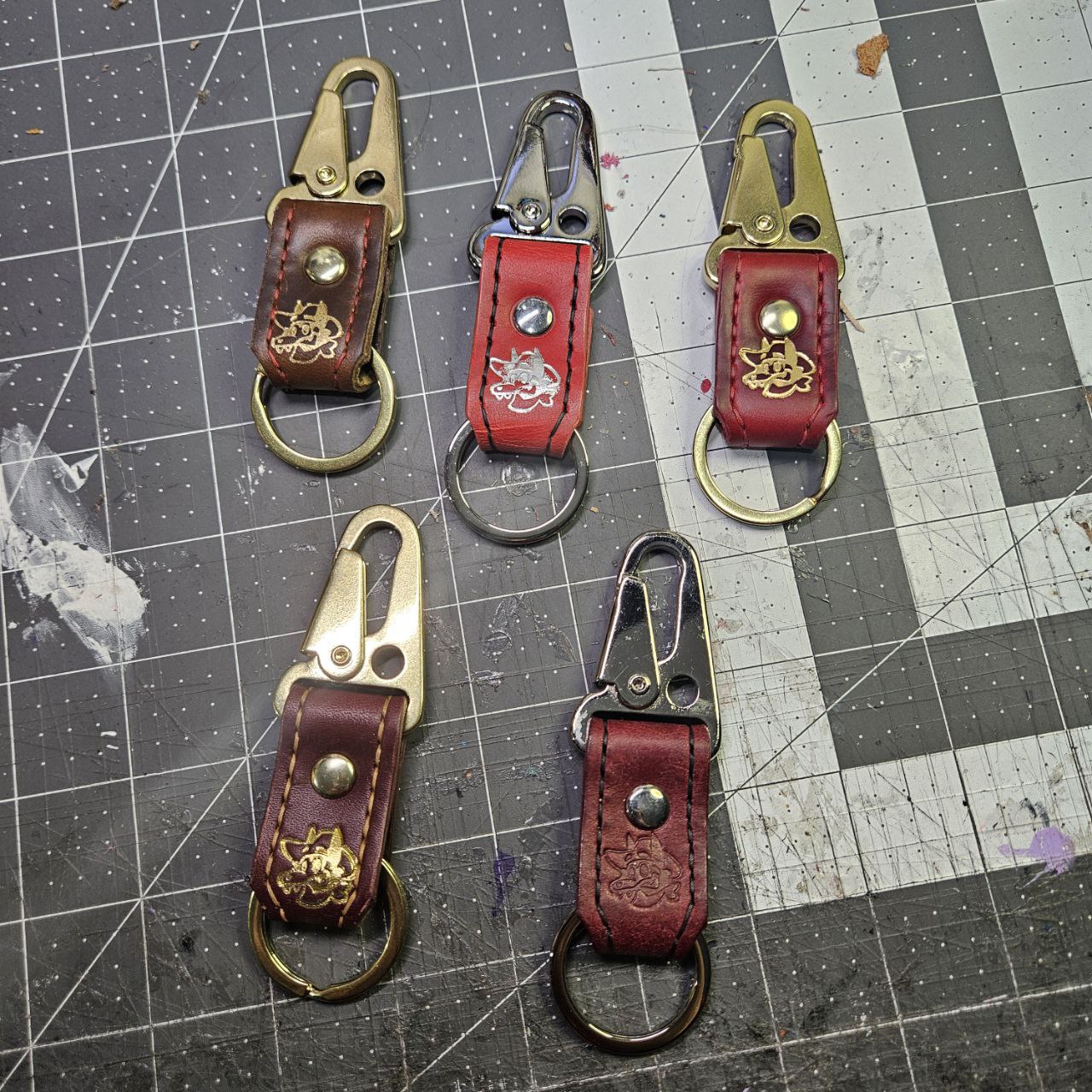 Assorted Leather Snap Keychains Lot 67.2 :0 (Copy)