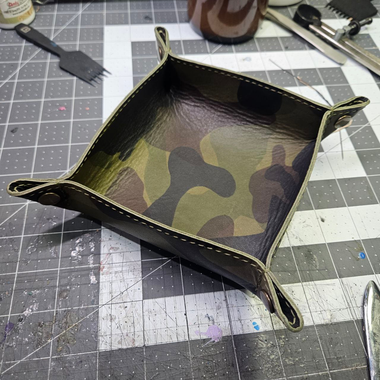 Camo Green Valet Tray (No Snaps)
