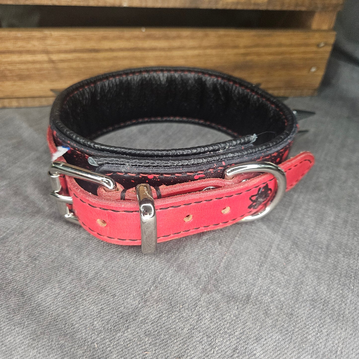 Blood Splatter w/ Spikes Collar