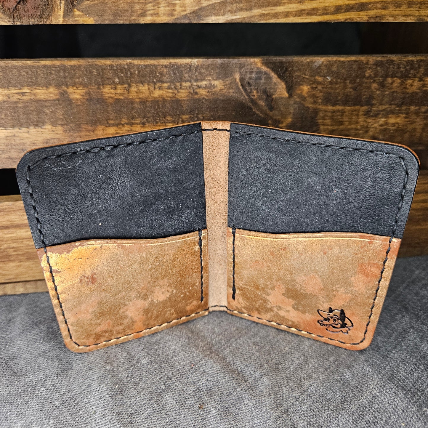 Rusty Metallic Rose Gold Mini Bifold