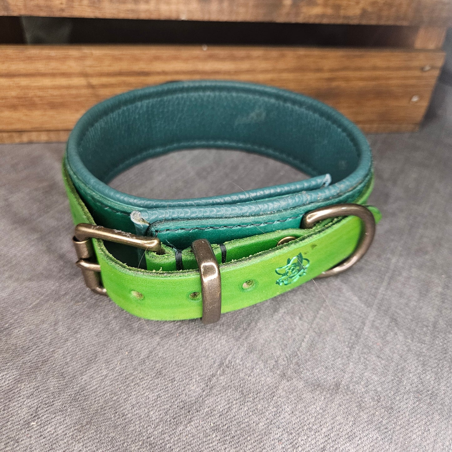 Green w/ Antique Hardware Collar