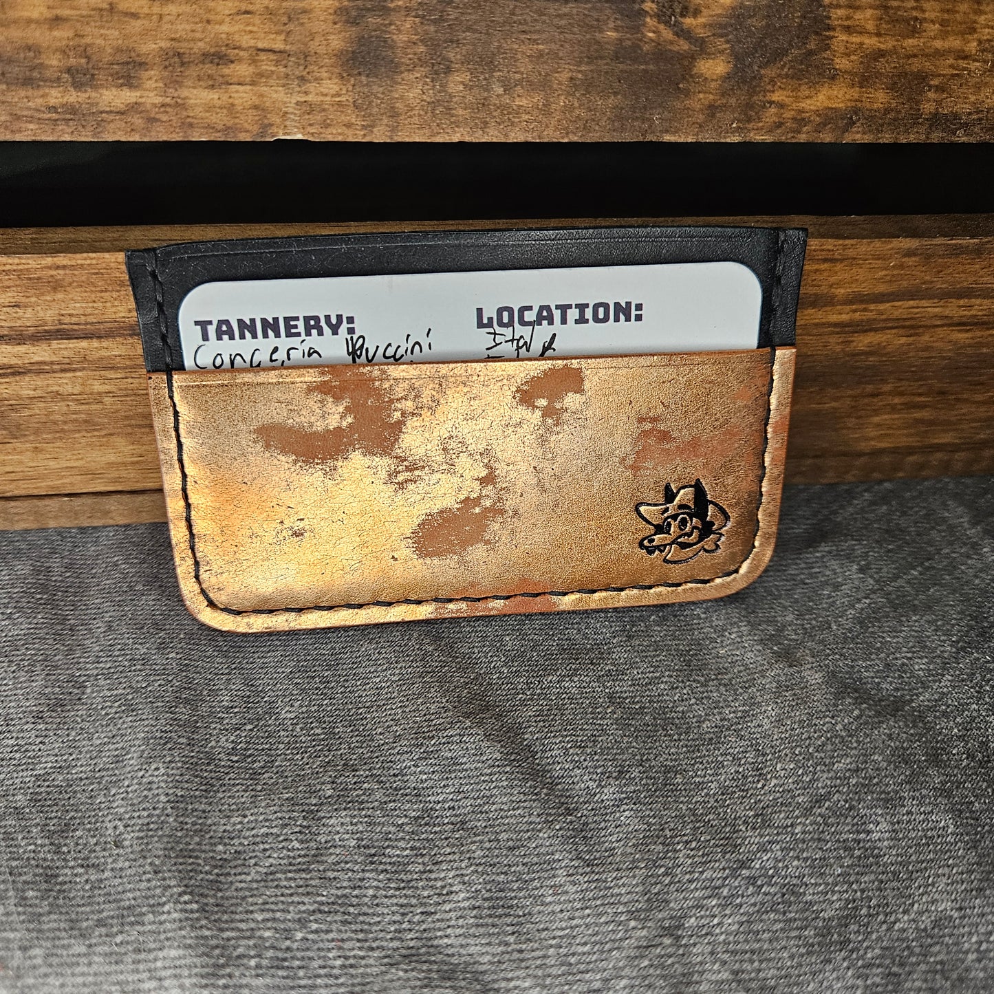 Rusty Metallic Rose Gold Mini Wallet