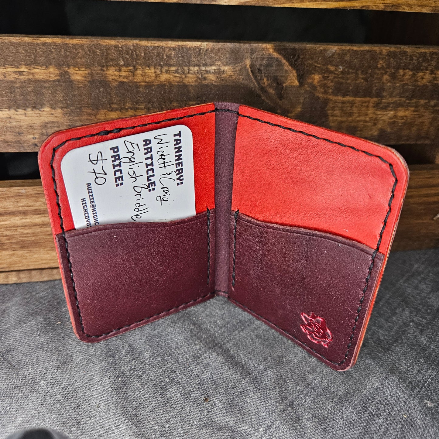 Burgundy & Chili Pepper Mini Bifold