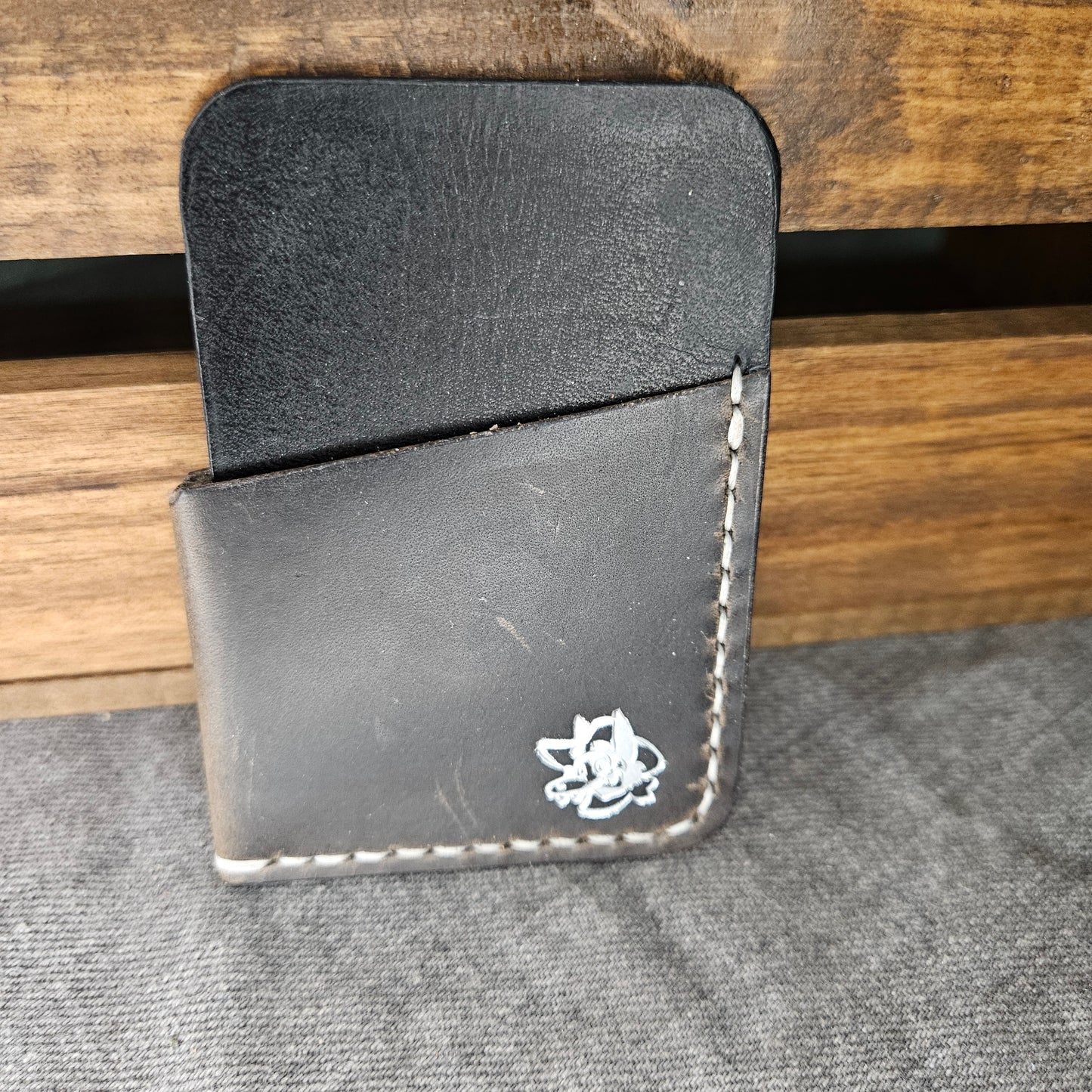 Grey & Black Wrap Wallet