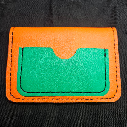 Neon Orange & Green Biker Wallet