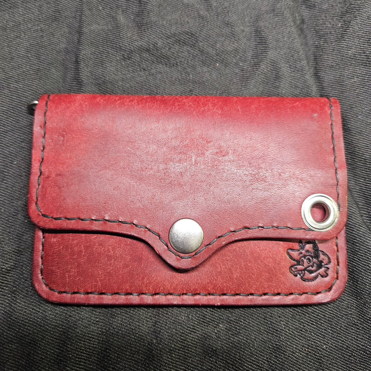 Burgundy Biker Wallet