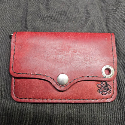 Burgundy Biker Wallet