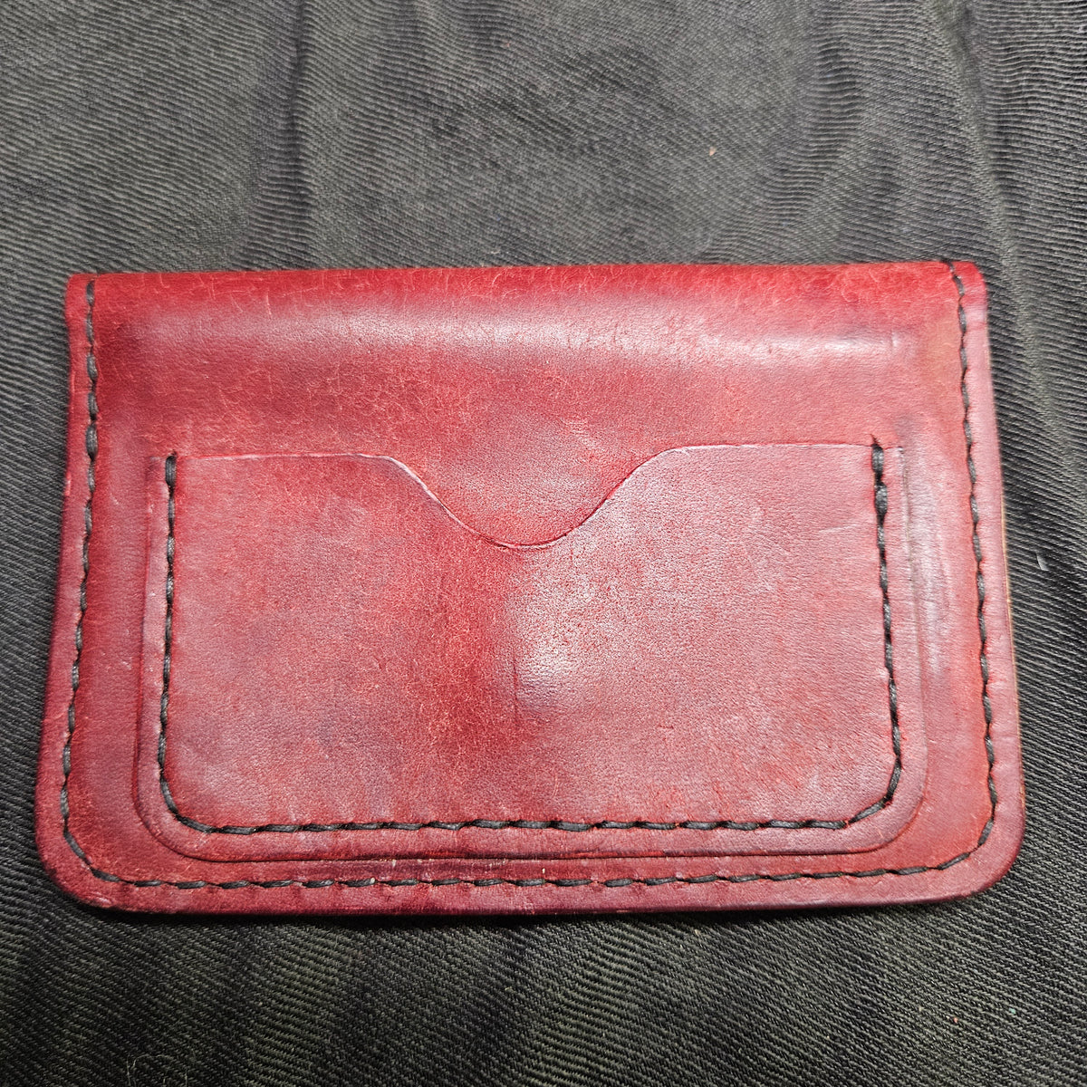 Burgundy Biker Wallet