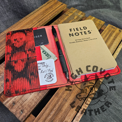 Skulls Red Journal Wallet
