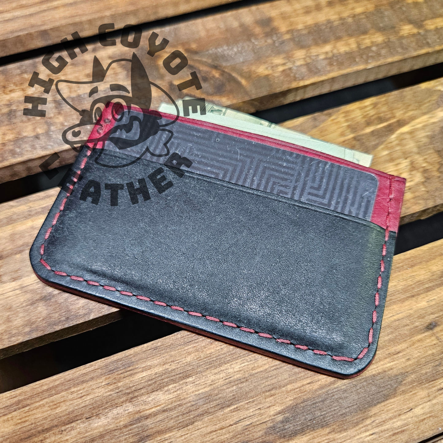 Pueblo Black & Bordeaux Mini Wallet