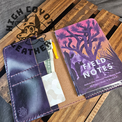 Purple Drum Dyed Wallet Journal