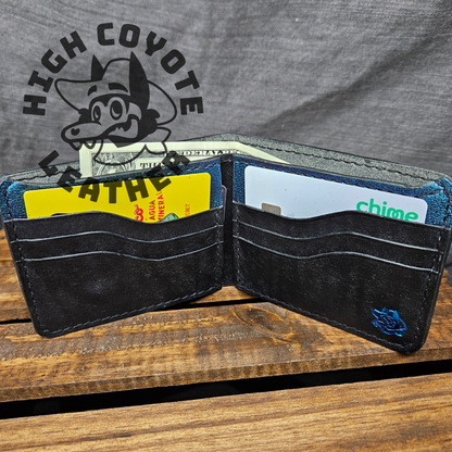 Color Shift Candy Blue Deluxe Leather Bifold