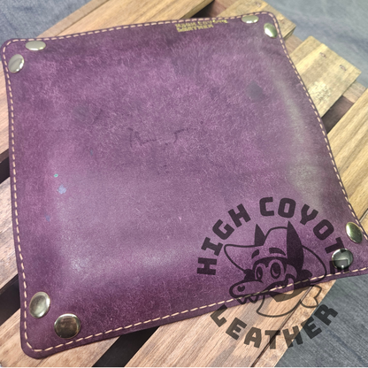 Pueblo Purple w/ Gold Splatter Paw Print Valet Tray