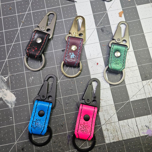 Assorted Leather Snap Keychains Lot 67 :0