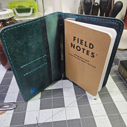 Teal and Navy Blue Journal Wallet
