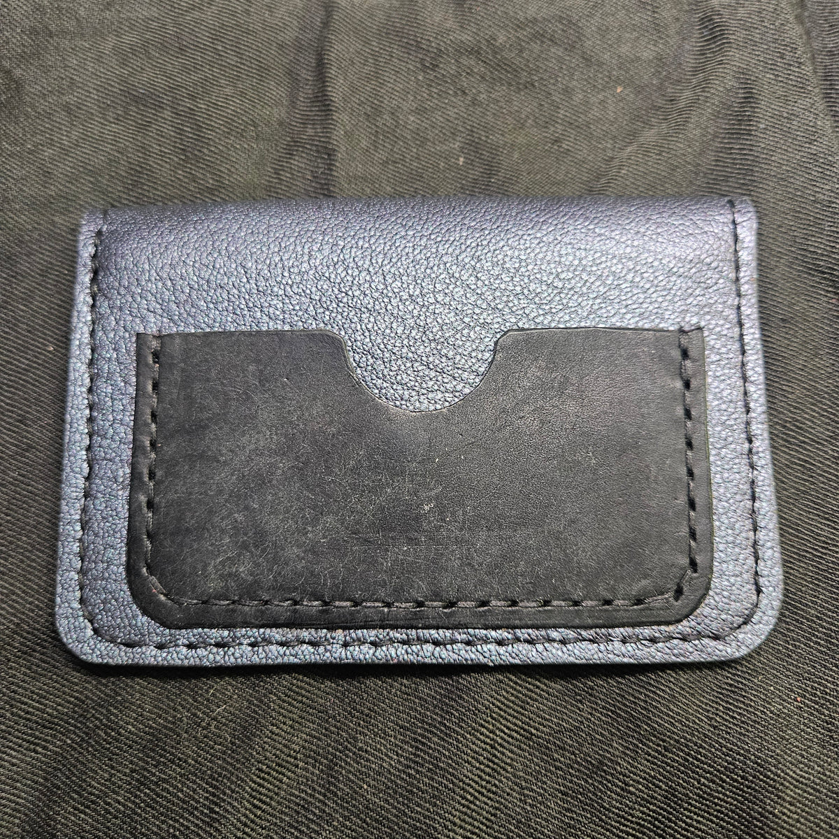 Dark Peral Shimmer Biker Wallet