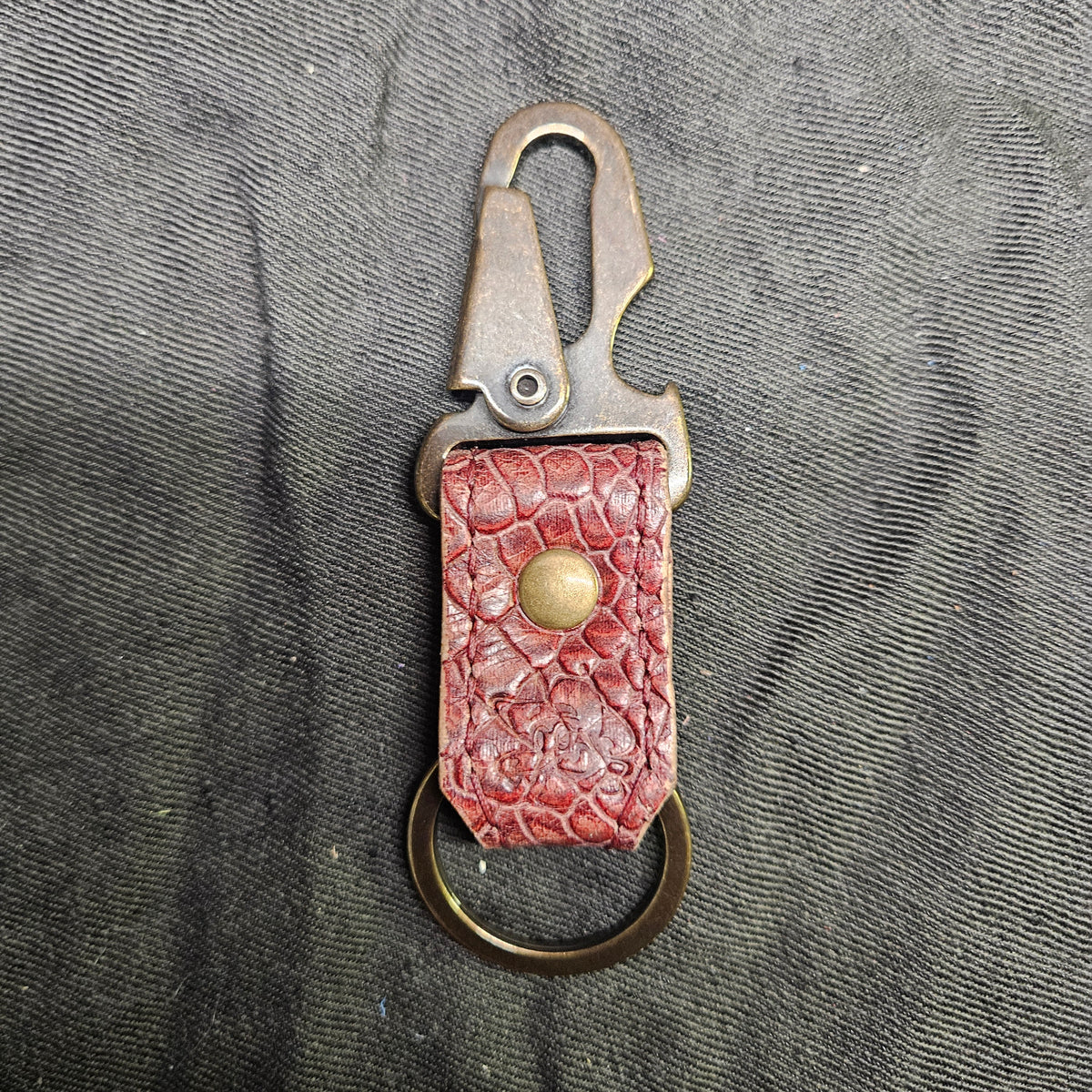 (Embossed) Snakeskin Snap Keychain