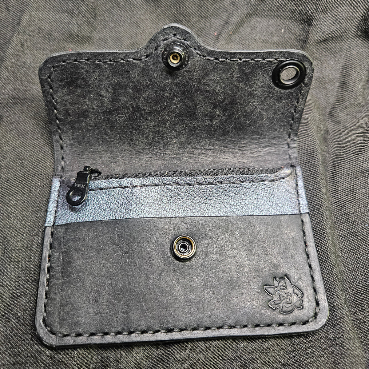 Dark Peral Shimmer Biker Wallet